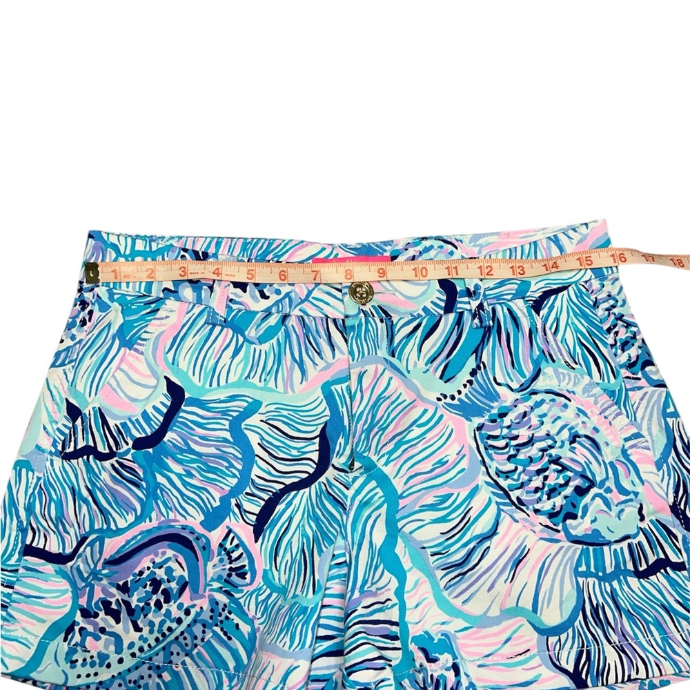 LILLY PULITZER KELLER stretch shorts in Bermuda Blue Fishful Thinking size 8 - Picture 4 of 8